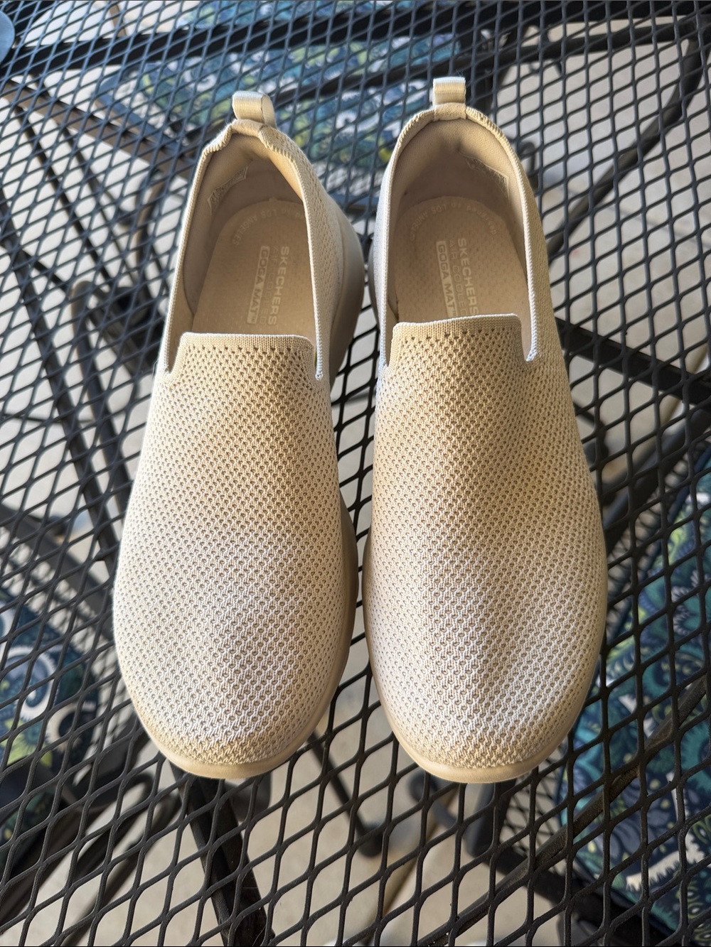 Skechers Women's Slip-On Knit Sneakers in Beige